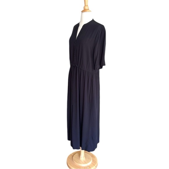 UNIQLO Ines De La Fressange Paris Black Long Dress Minimalist Relaxed Fit XS - Picture 6 of 14